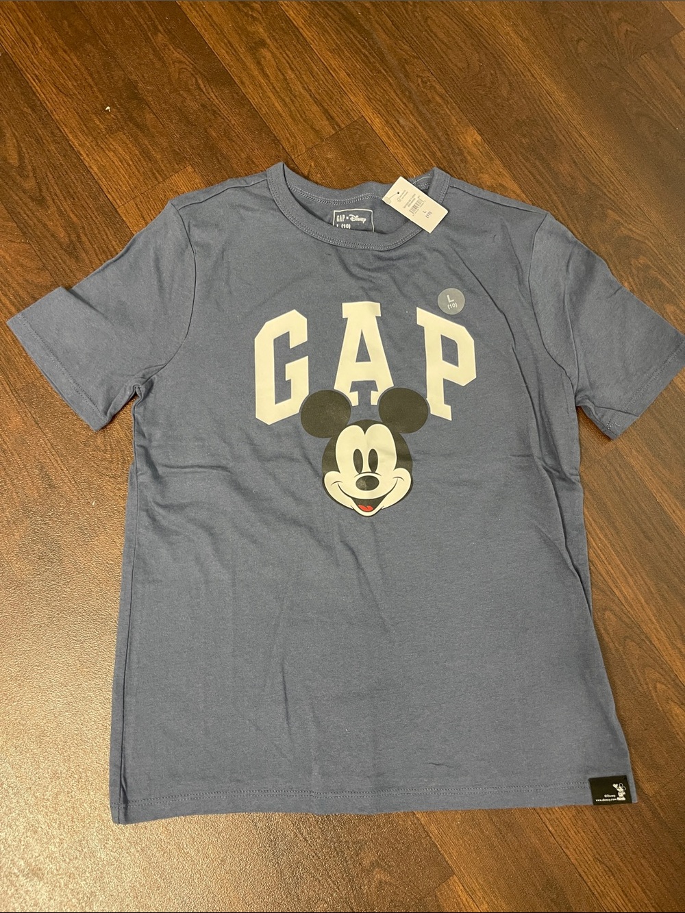 GAP Blue Short-Sleeve Tee with Mickey Mouse Graphic